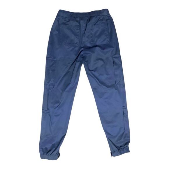 🧨 TOPMAN Tech Cargos W30 L32 🛰️ Nylon Cotton‎ Blend w/ Velcro Cuff 🔵 - Picture 10 of 10